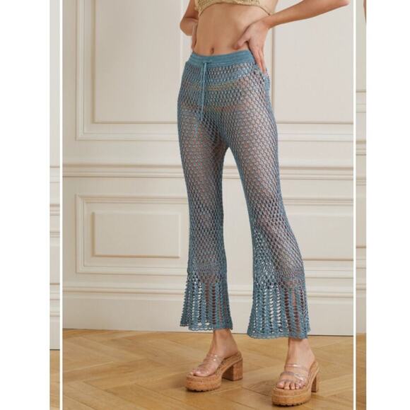 Cult Gaia Iriel Crochet-Knit Flared Pants Size Small - Picture 2 of 7
